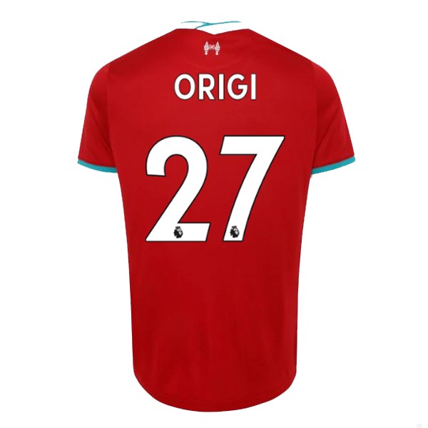 Trikot Liverpool NO.27 Origi Heim 2020-21 Rote Fussballtrikots Günstig